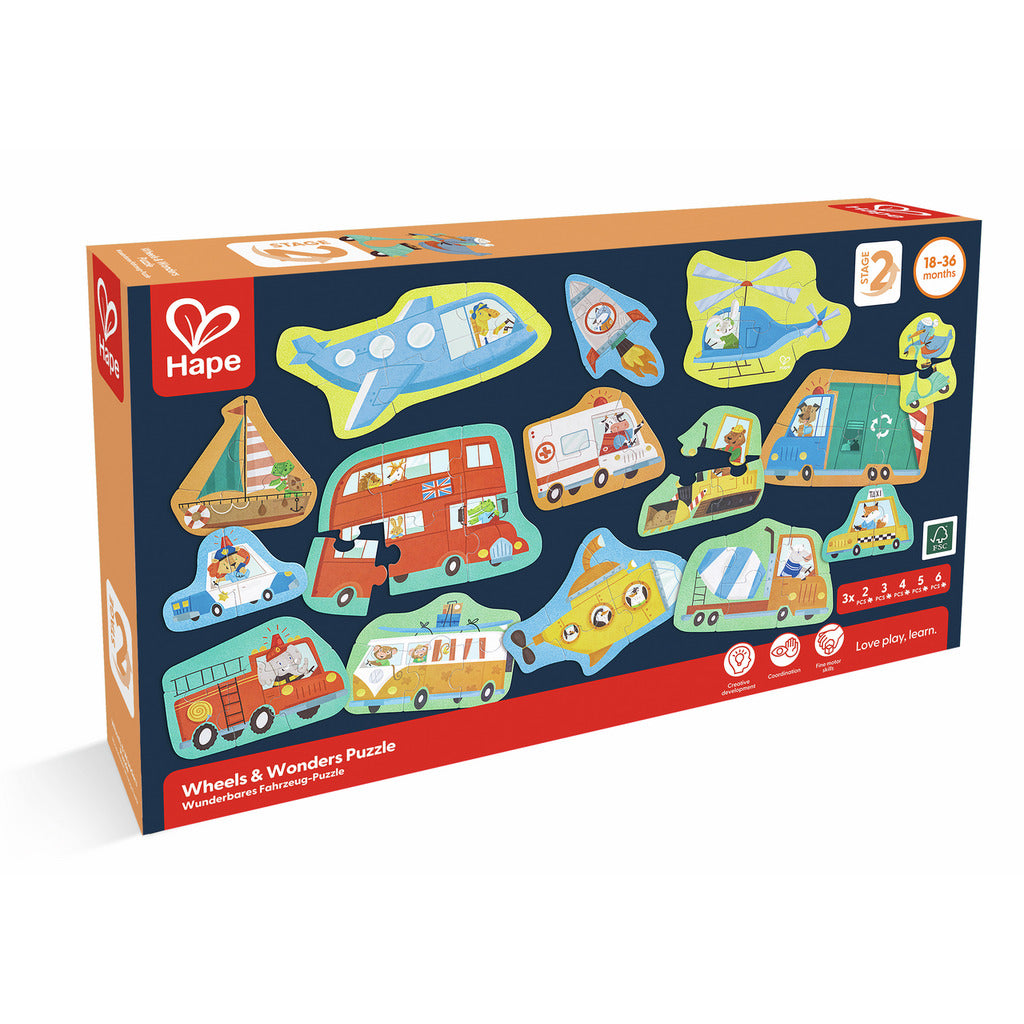 Hape Wheels & Wonder Puzzle