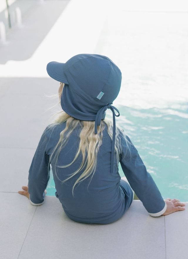 Acorn Kids Accessories Hats Atlantic Blue Swim Flap Cap