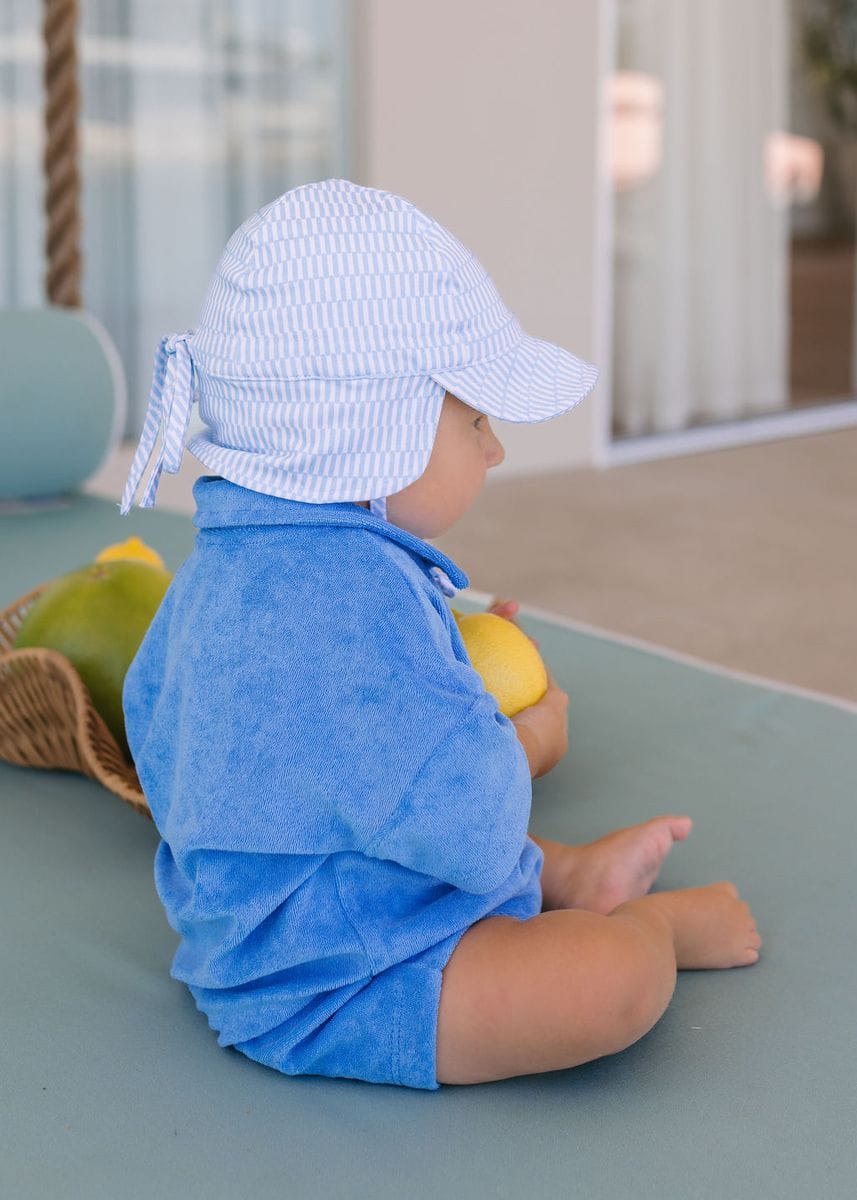 Acorn Kids Accessories Hats Blue Sprinkle Soft Jersey Flap Cap