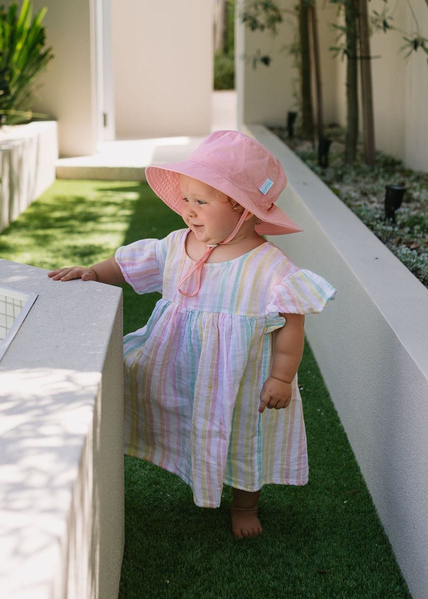 Acorn Kids Accessories Hats Blush Wide Brim Bucket Hat