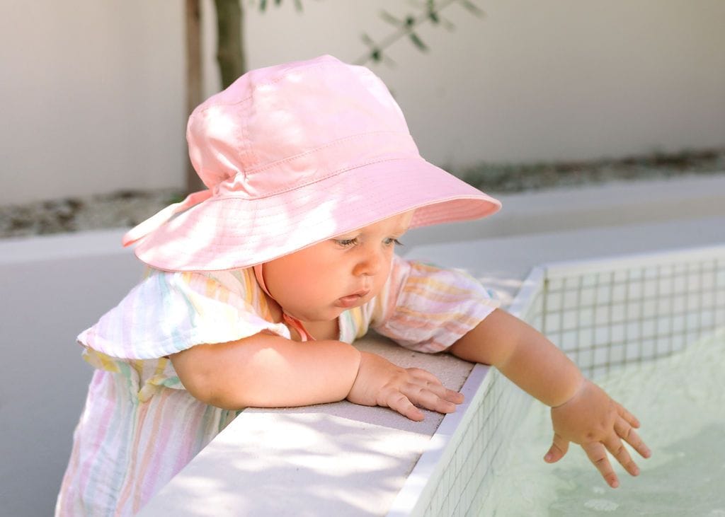 Acorn Kids Accessories Hats Blush Wide Brim Bucket Hat