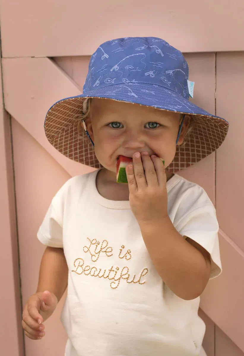 Acorn Kids Accessories Hats Gone Fishing Wide Brim Bucket Hat