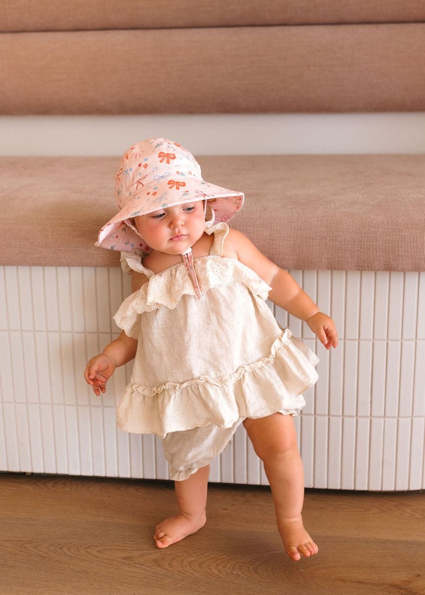 Acorn Kids Accessories Hats Little Bows Soft Jersey Sunhat