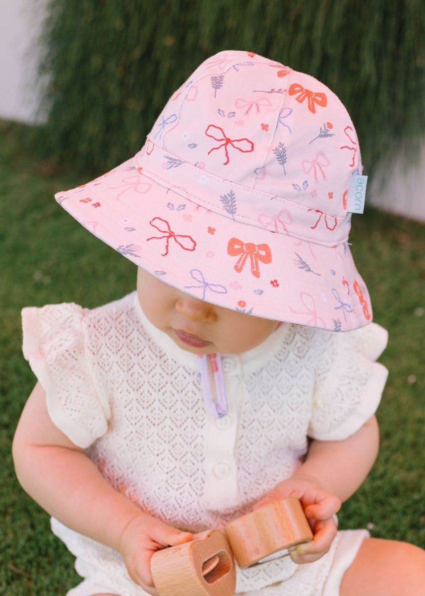 Acorn Kids Accessories Hats Little Bows Soft Jersey Sunhat