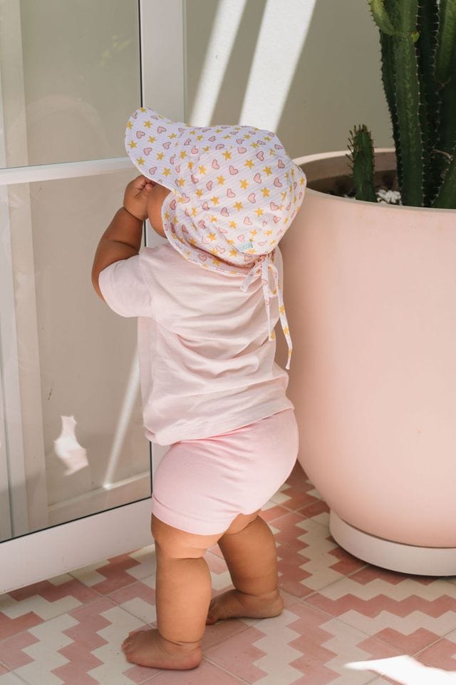 Acorn Kids Accessories Hats Love and Stars Flap Hat
