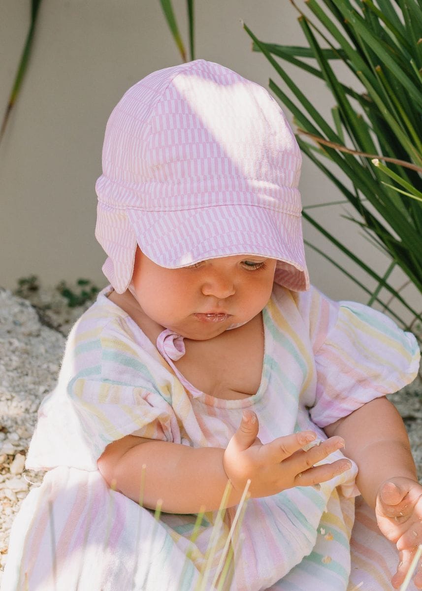 Acorn Kids Accessories Hats Pink Sprinkle Soft Jersey Flap Cap