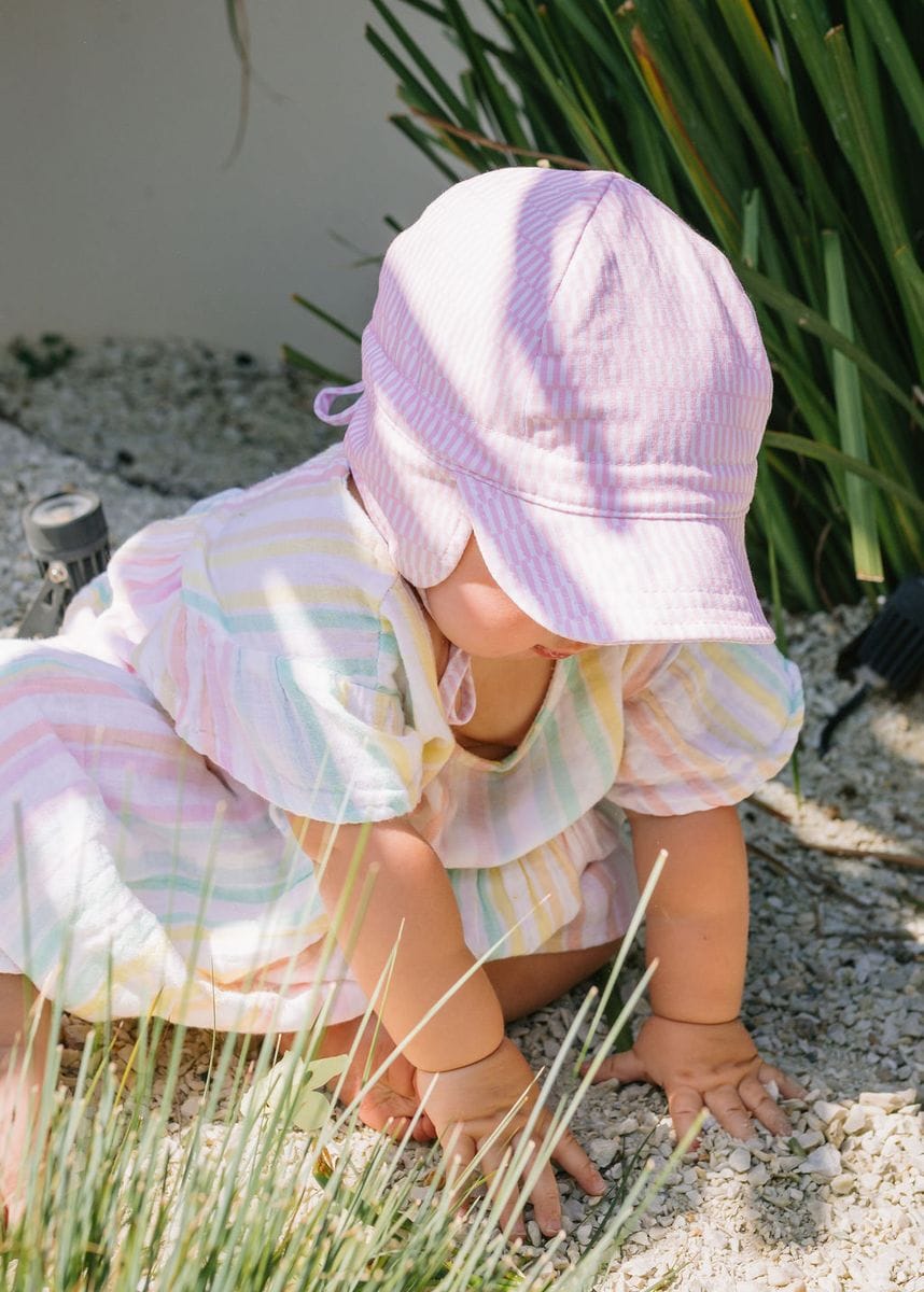 Acorn Kids Accessories Hats Pink Sprinkle Soft Jersey Flap Cap