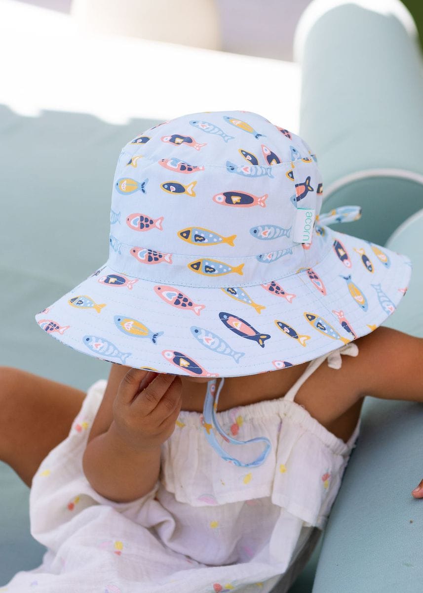 Acorn Kids Accessories Hats Rainbow Fish Wide Brim Bucket Hat
