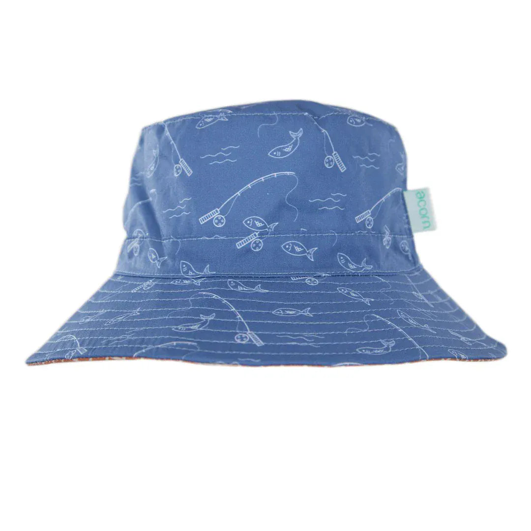 Acorn Kids Accessories Hats S (9-18M) Gone Fishing Wide Brim Bucket Hat