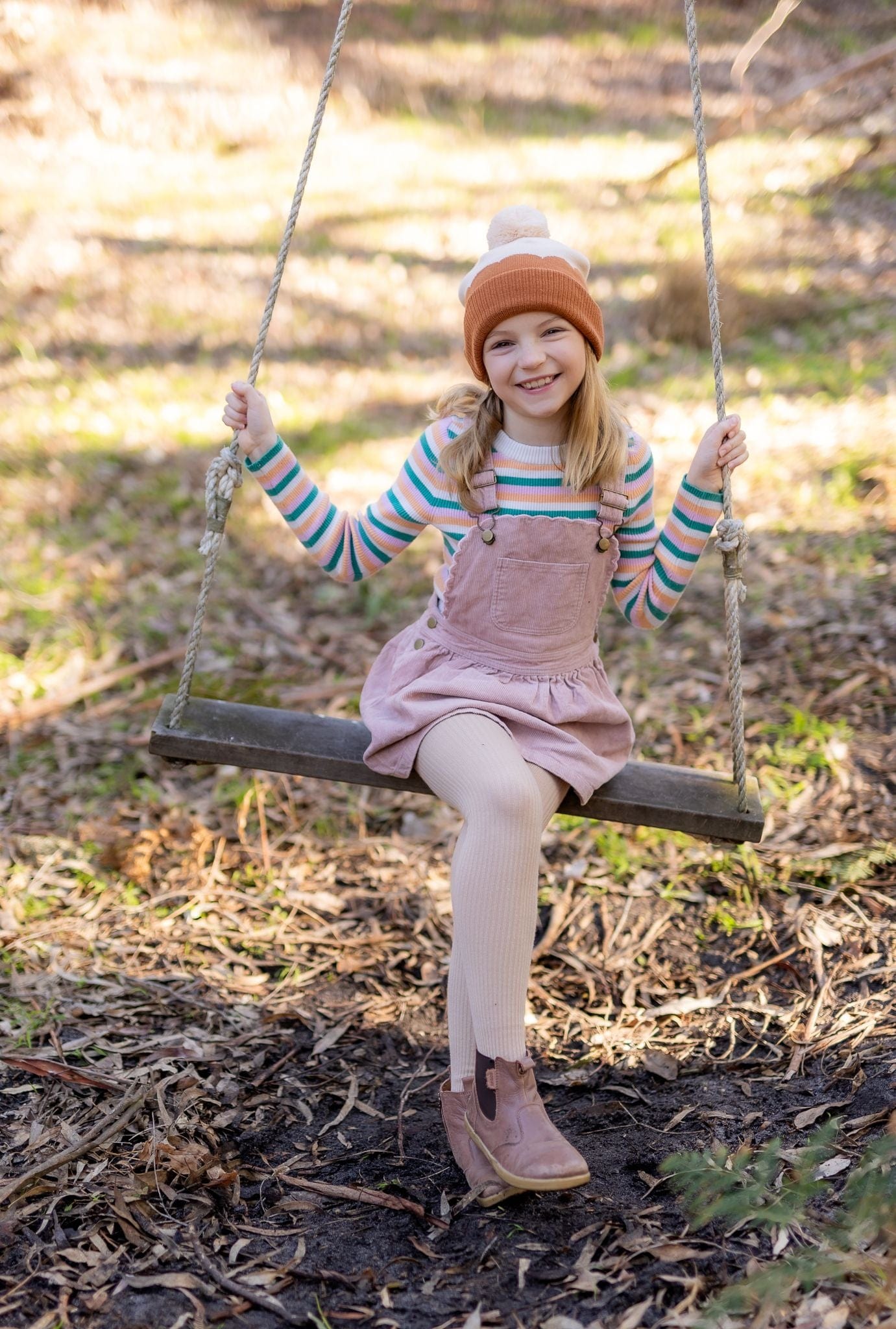 Acorn Kids Accessories Hats Scalloped Merino Beanie Caramel