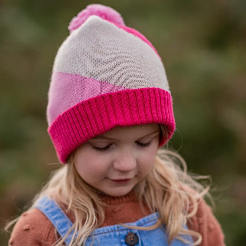 Acorn Kids Accessories Hats Stripes Beanie Pink