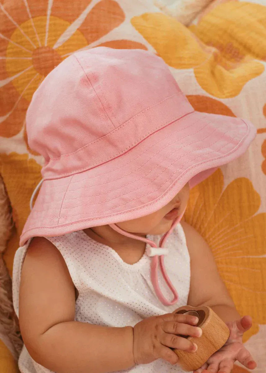 Acorn Kids Accessories Hats XS (0-9M) Pink Wide Brim Infant Hat