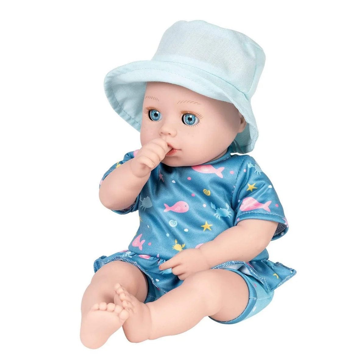 Adora Beach Babies Sunny toy doll in a sunny beach-themed outfit