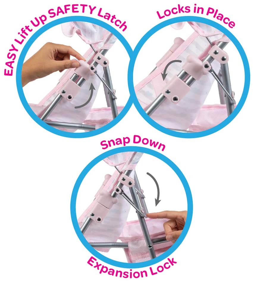 Adora medium shade umbrella stroller toy in a compact design