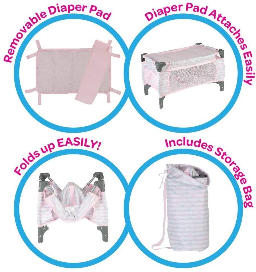 Adora Toys Pink Deluxe Pack N Play