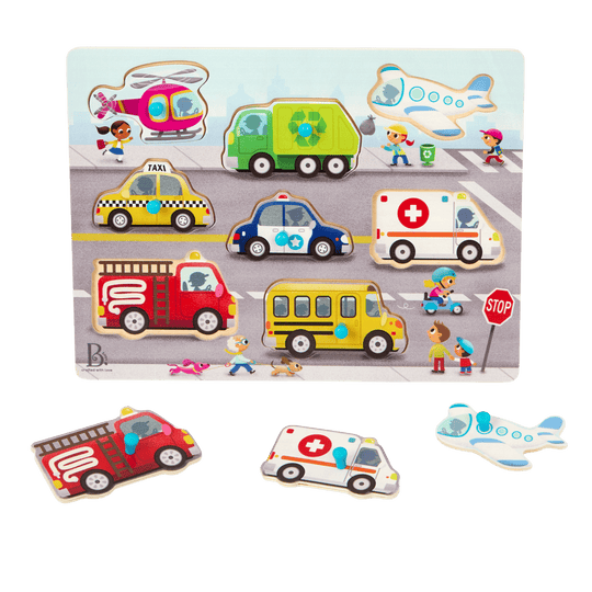 B.Toys Toys Wooden Puzzle - Peek & Explore
