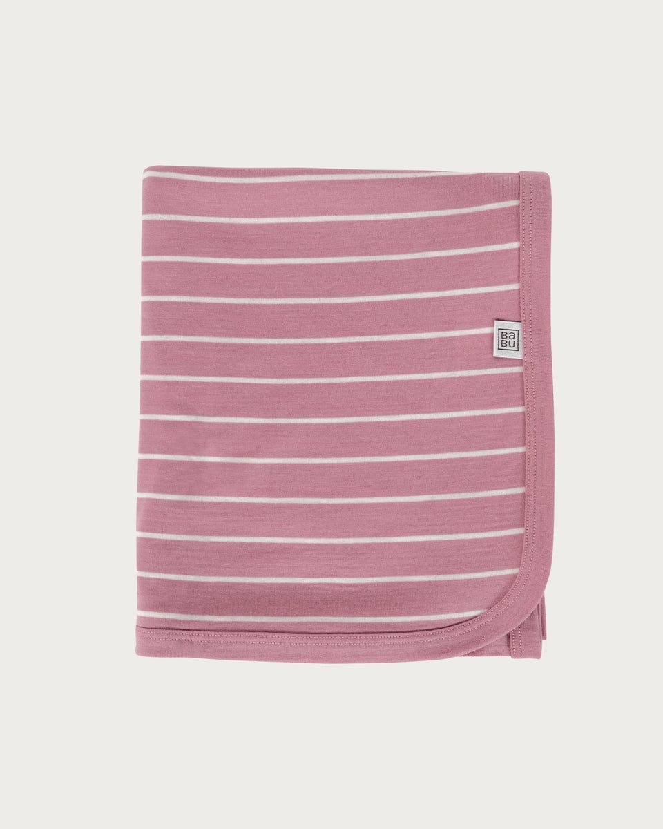 Babu Accessory Blanket Merino Swaddle Wrap - Blossom Stripe