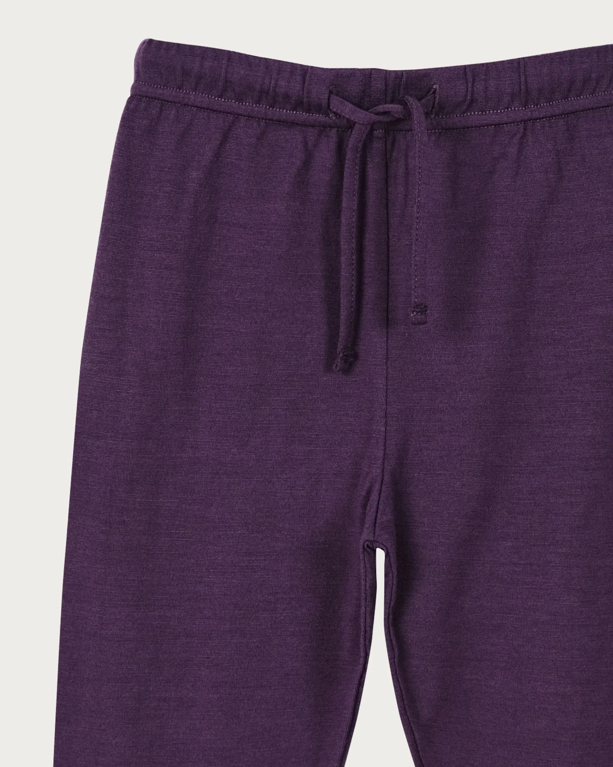 Babu Girls Pants Merino Cuffed Pants - Plum