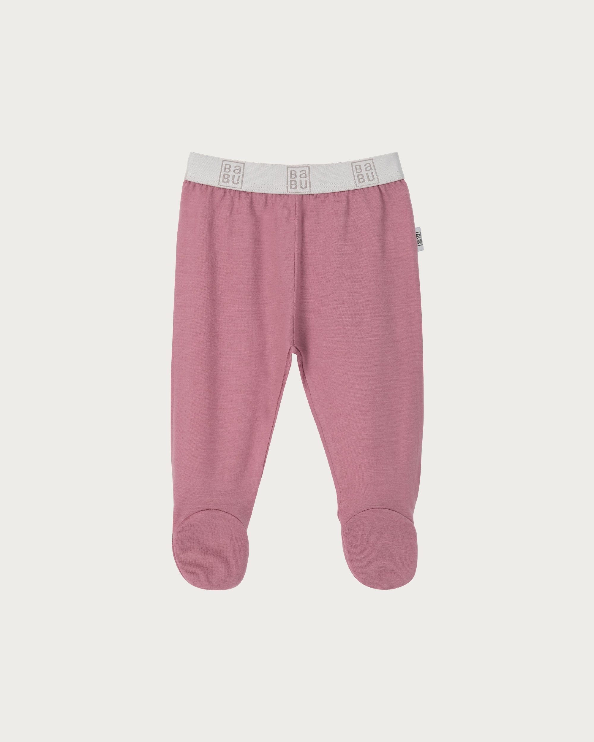 Babu Girls Pants NB Merino Footed Leggings Blossom
