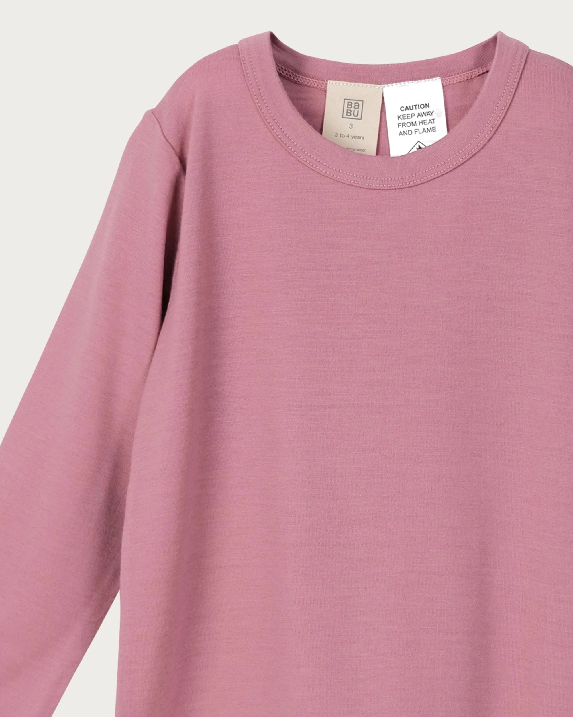 Babu Girls Tee Merino Long Sleeve Tee - Blossom