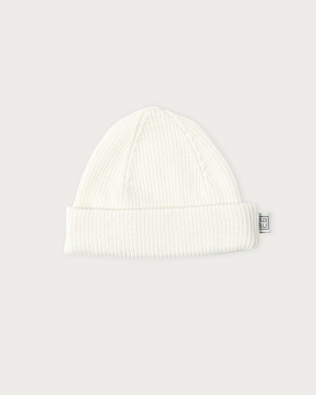 Babu Unisex Hat Cream / 0-6M Merino Ribbed Beanie