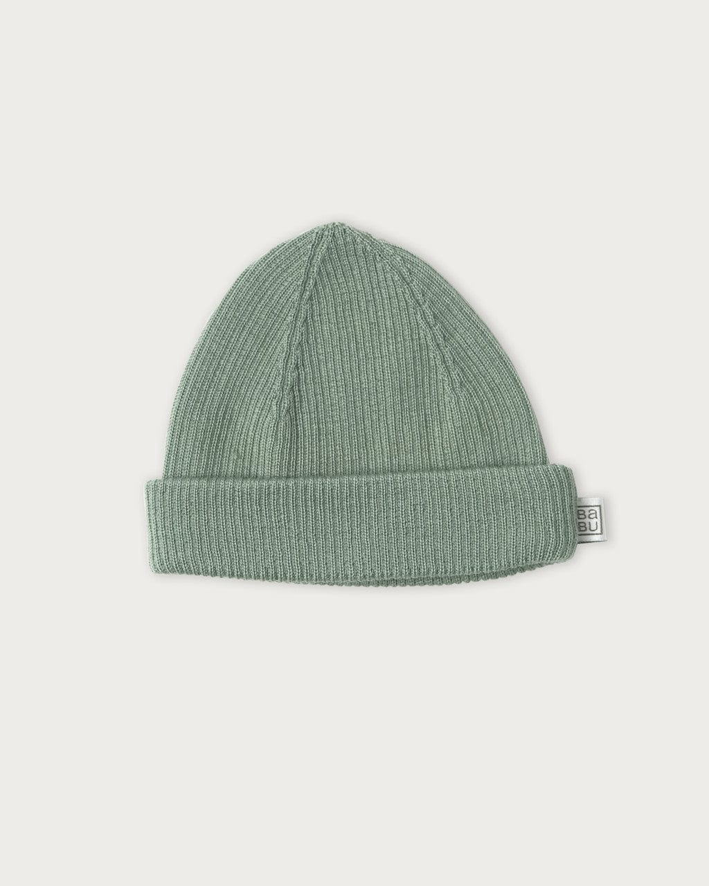 Babu Unisex Hat Sage / 0-6M Merino Ribbed Beanie