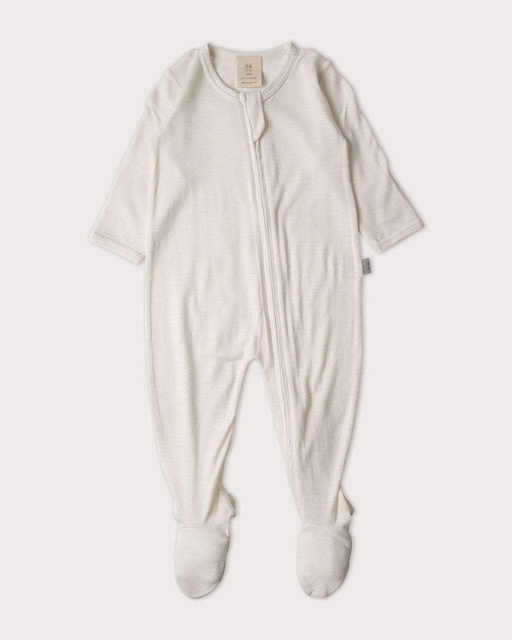 Babu Unisex Onesie Cream / Premmie Merino Footed Onesie