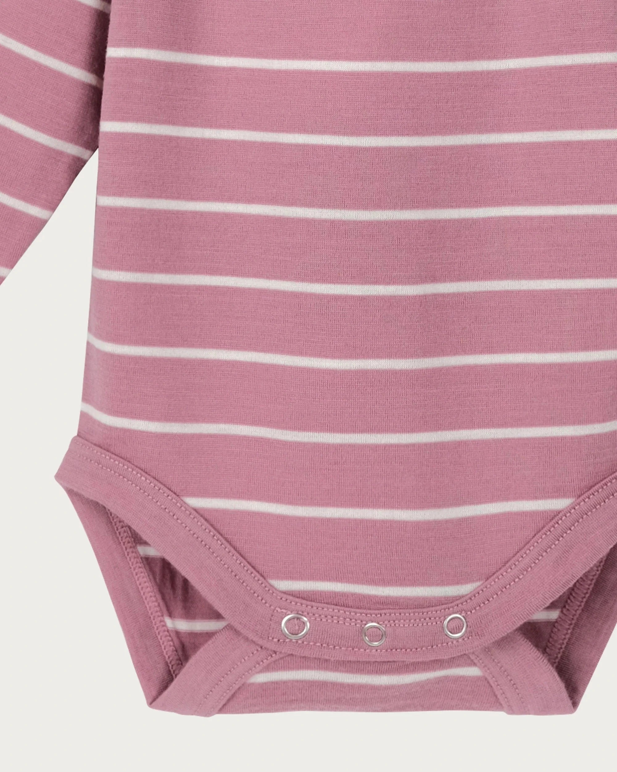 Babu Unisex Onesie Merino Long Sleeve Bodysuit - Blossom Stripe