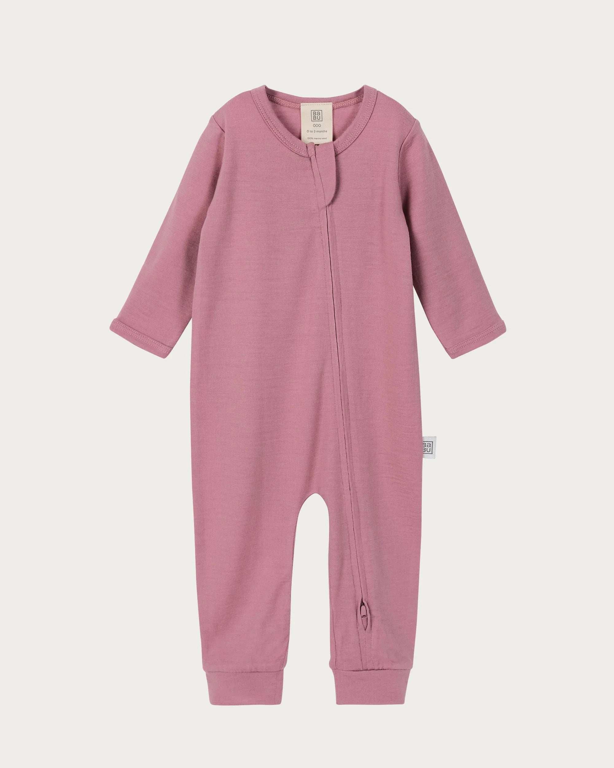 Babu Unisex Onesie Premmie Merino Footless Onesie - Blossom