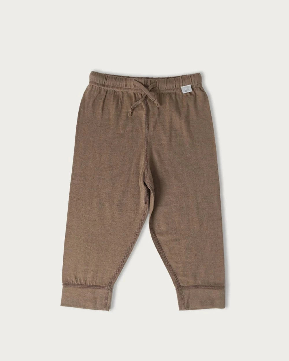 Babu Unisex Pants 0-3M Merino Cuffed Pants - Walnut