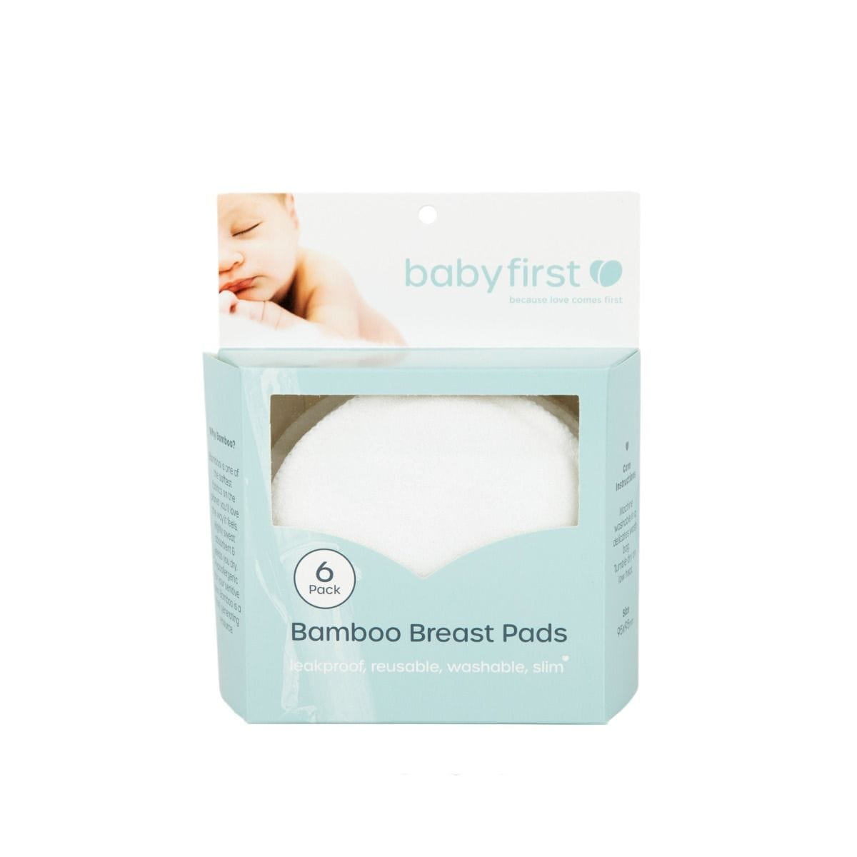Baby First Baby Feeding Bamboo Breast Pads - 6 Pack