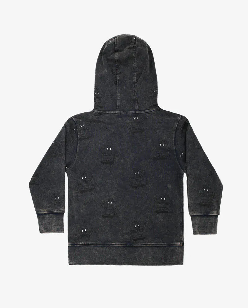 Band of Boys Boys Jumper Navy Wash Burger Repeat Hood