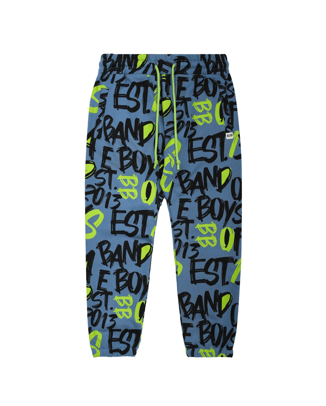 Band of Boys Boys Pants Blue BOB Graffiti Track Pants