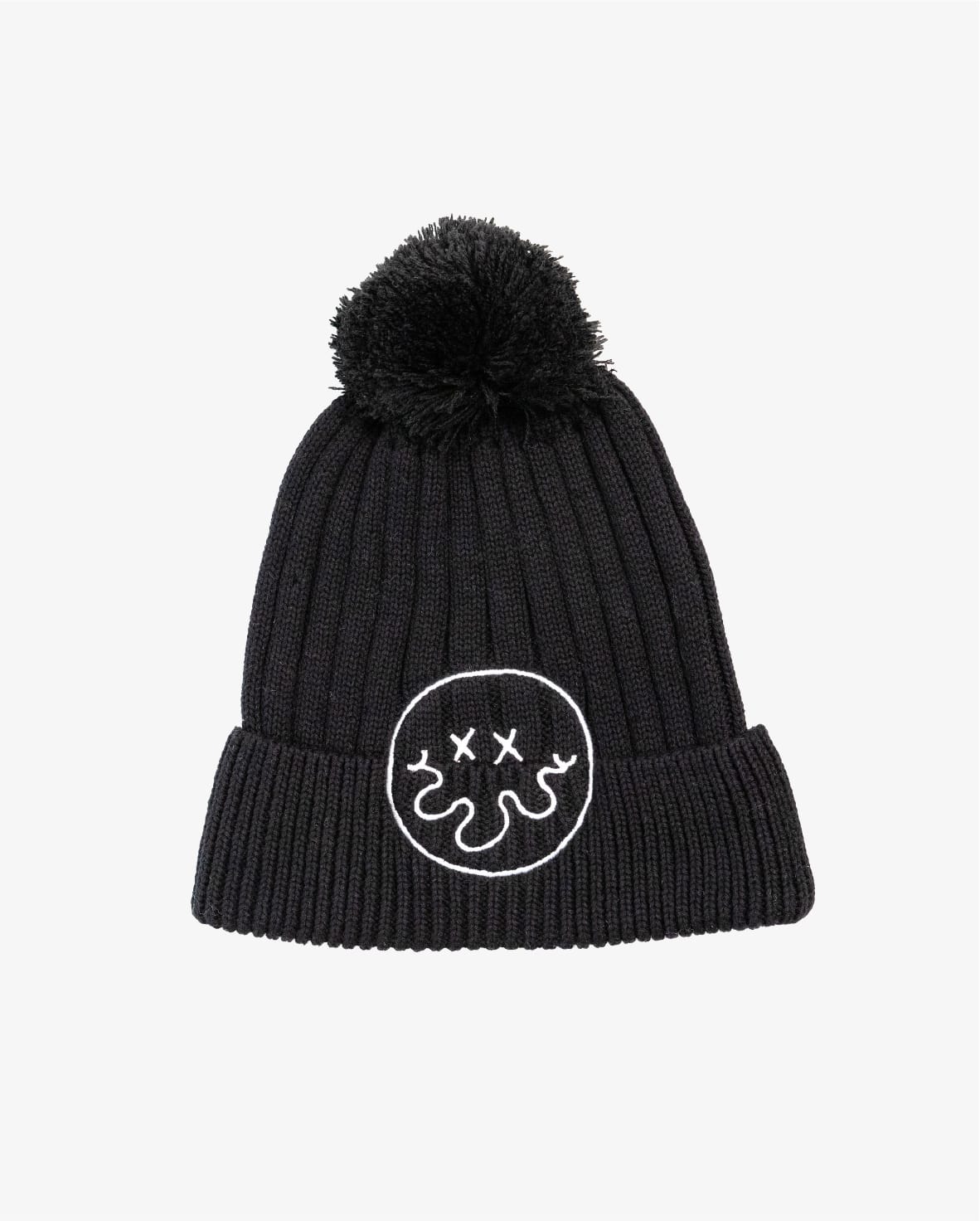Band of Boys Hats Black Squiggle Smile Beanie