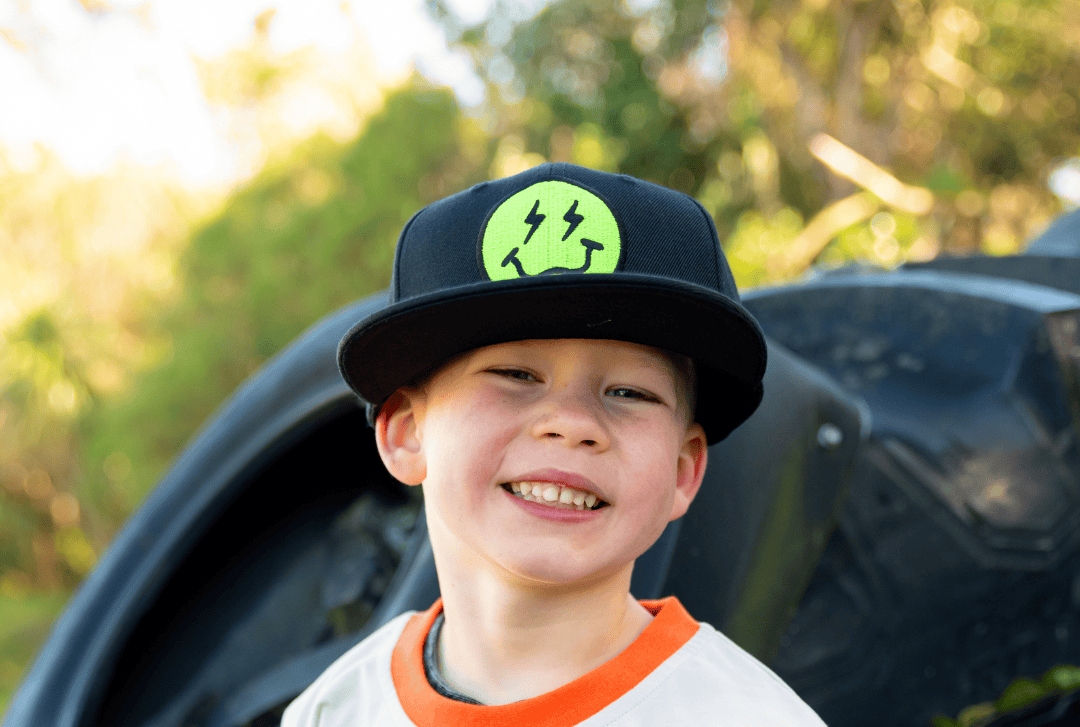 Band of Boys Hats BOB Lightning Smiles Flat Peak Cap