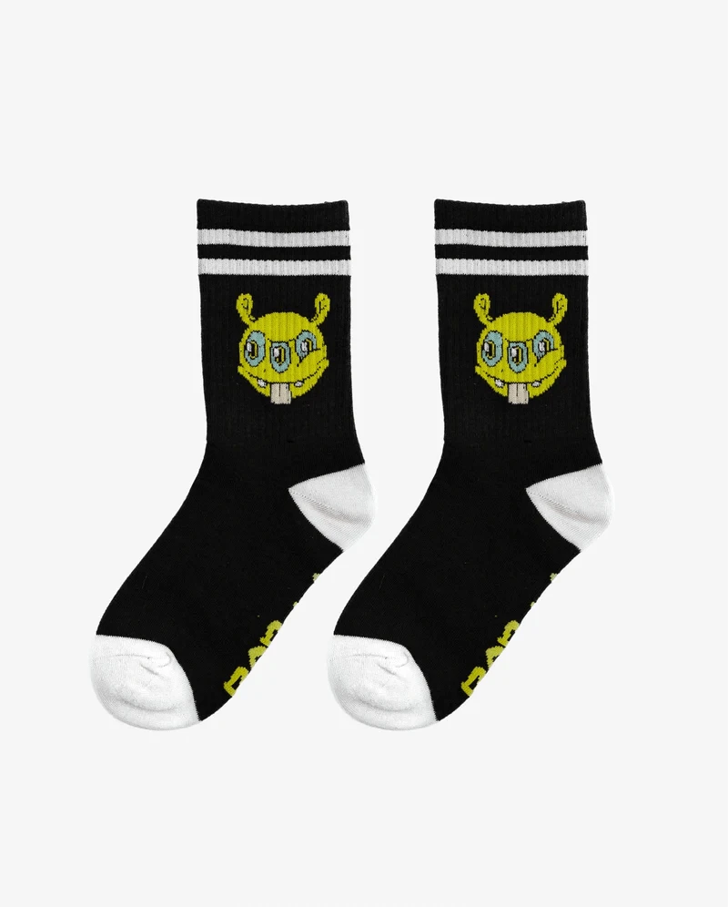 Band of Boys Socks 4-8Y Charcoal Monster Socks