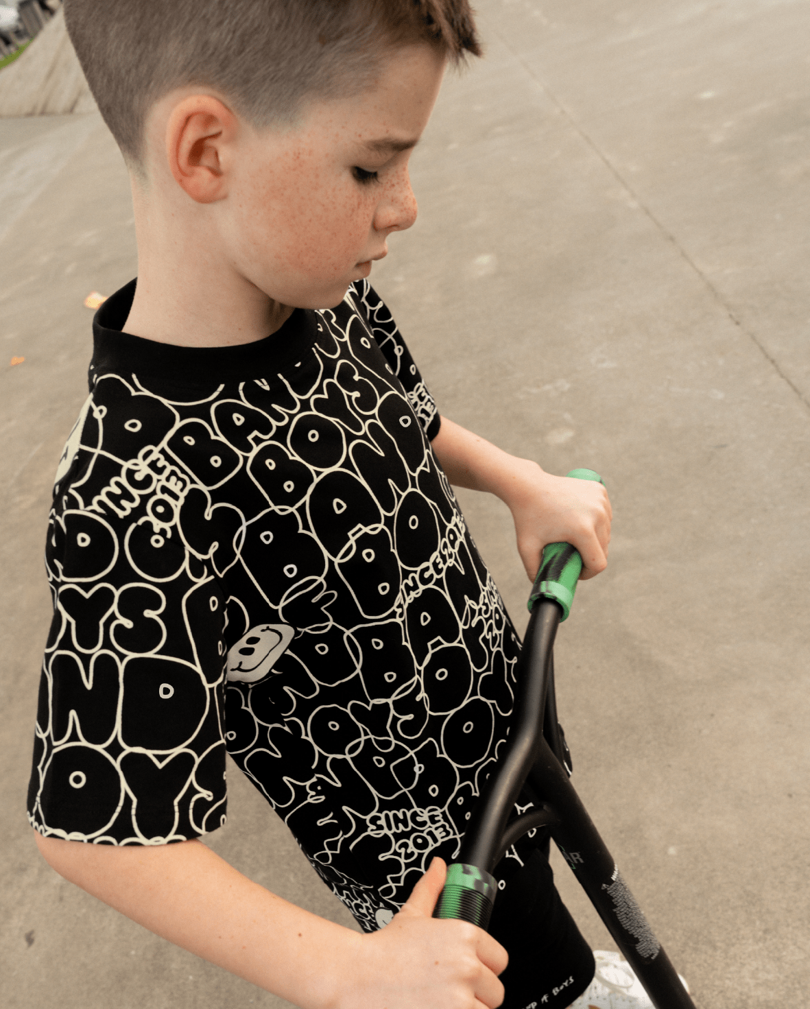 Band of Boys Tees Black BOB Repeat Tee