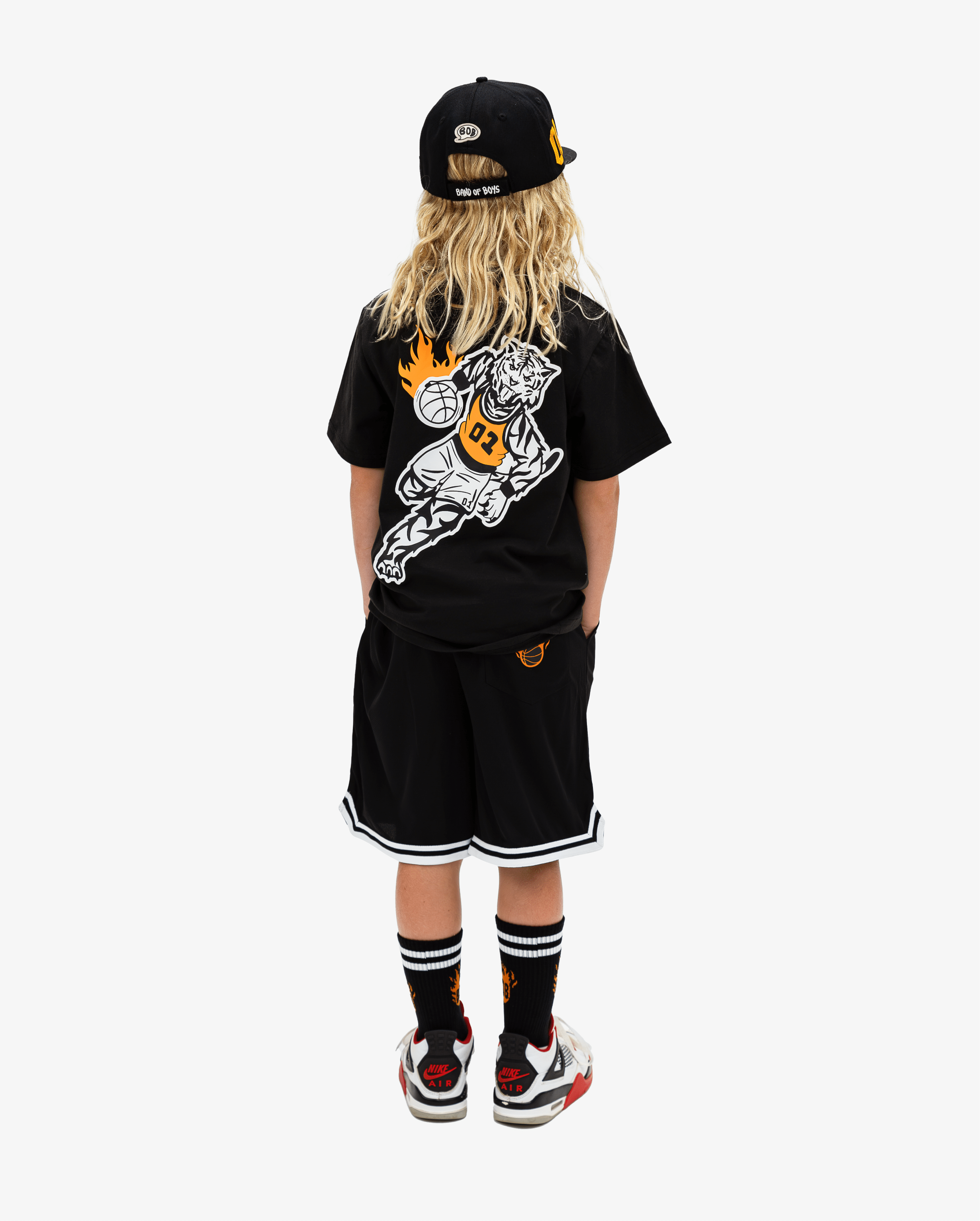 Band of Boys Tees Black Tiger Slam Dunk Tee