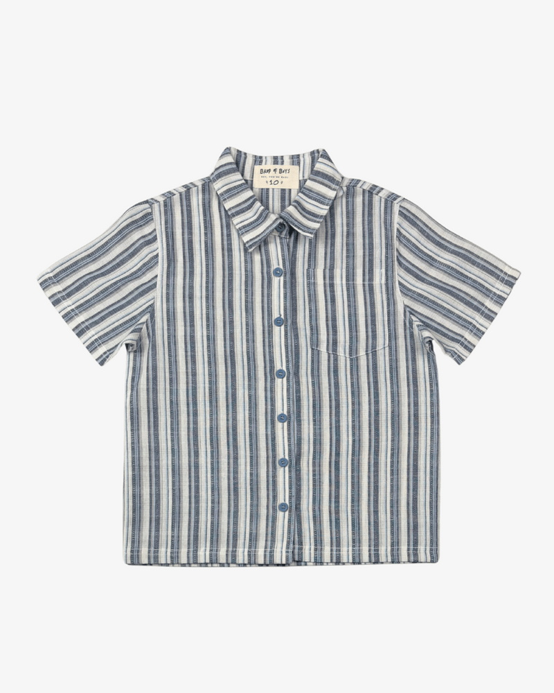 Band of Boys Tees Blue Retro Stripe Shirt