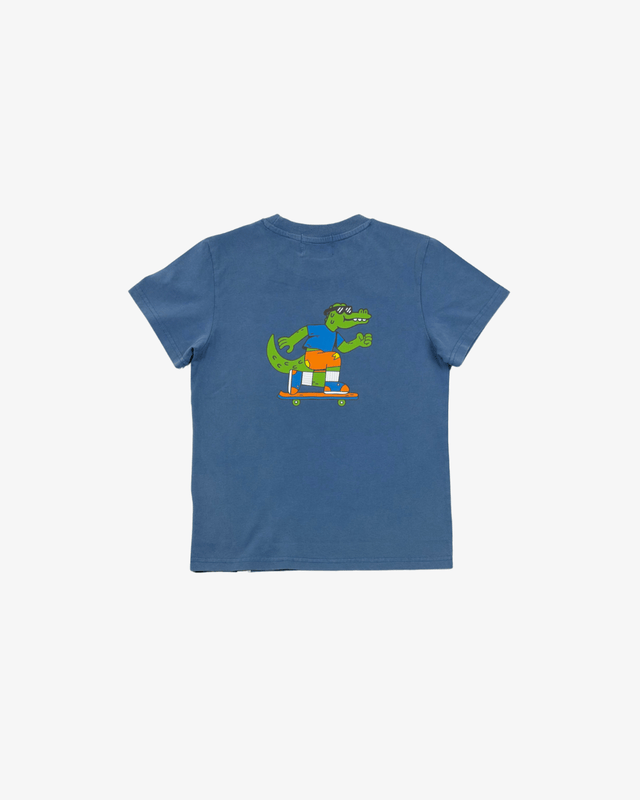 Band of Boys Tees Blue Wash Croc Skater Tee