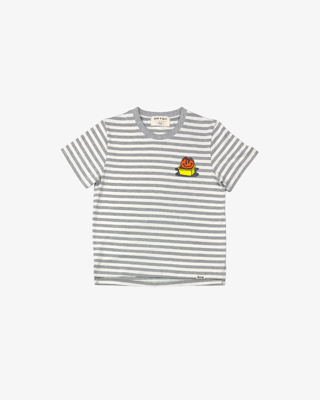 Band of Boys Tees Grey Stripe Smile Nuggets Tee