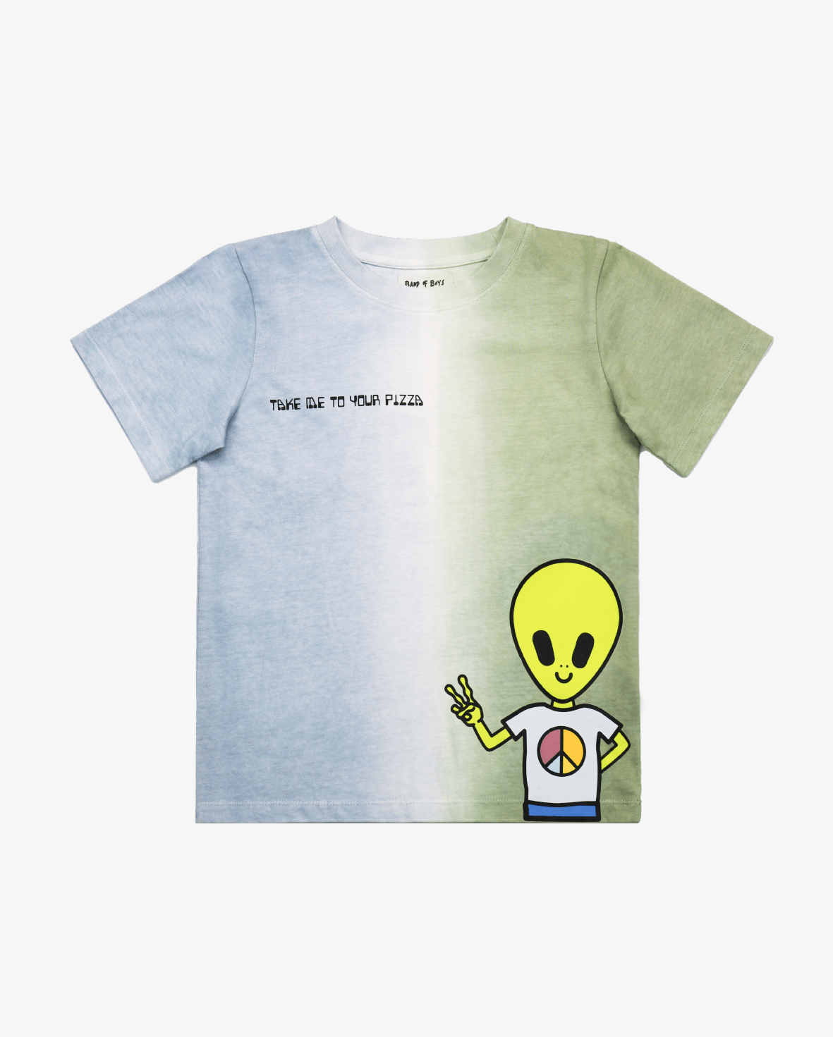 Band of Boys Tees Ombre Alien Pizza Tee
