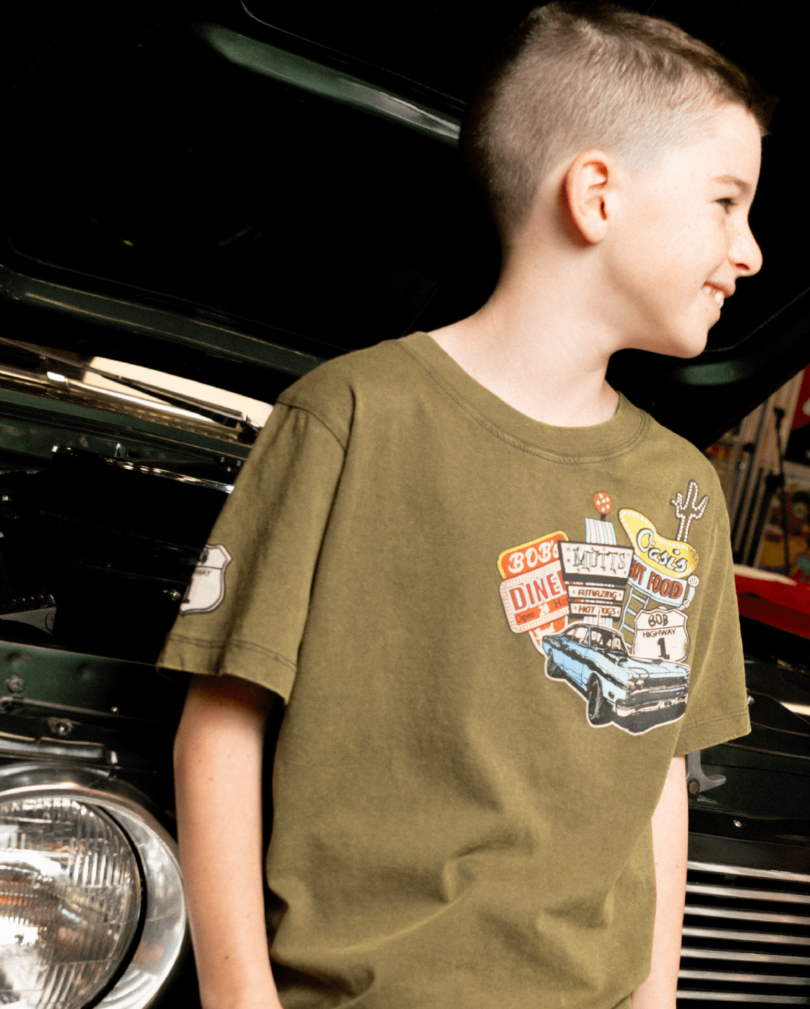 Band of Boys Tees Washed Khaki Road Trip Tee