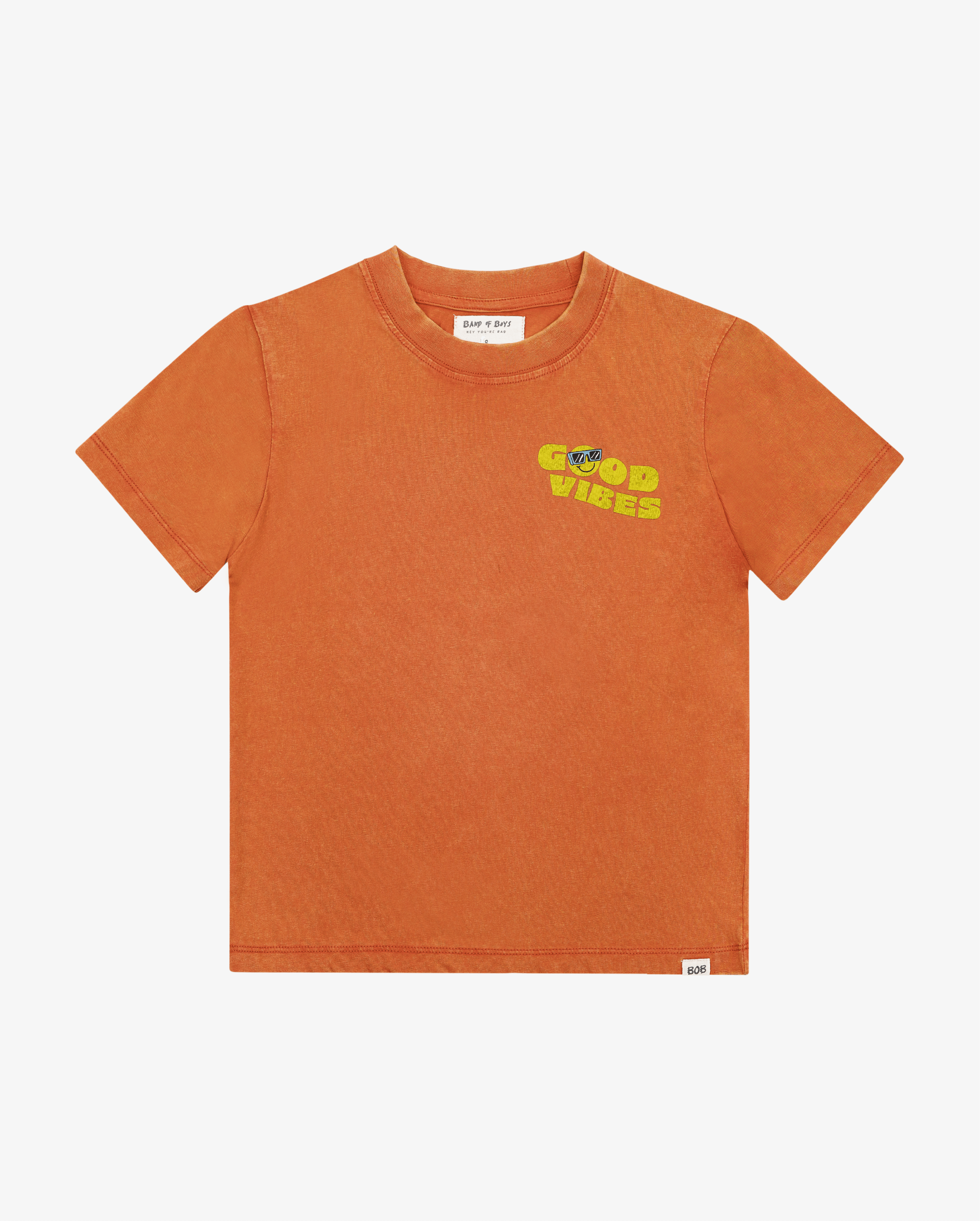 Band of Boys Tees Washed Orange Good Vibes Guy Tee