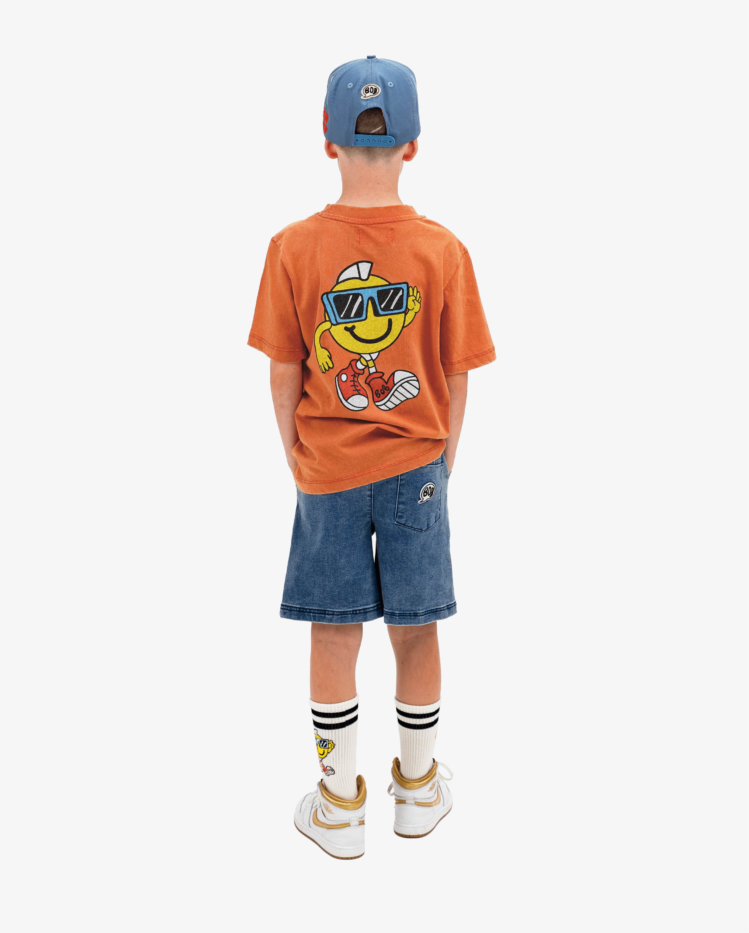 Band of Boys Tees Washed Orange Good Vibes Guy Tee