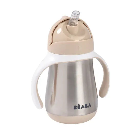 Beaba Accessory Feeding Stainless Steel Straw Cup 250ml - Clay