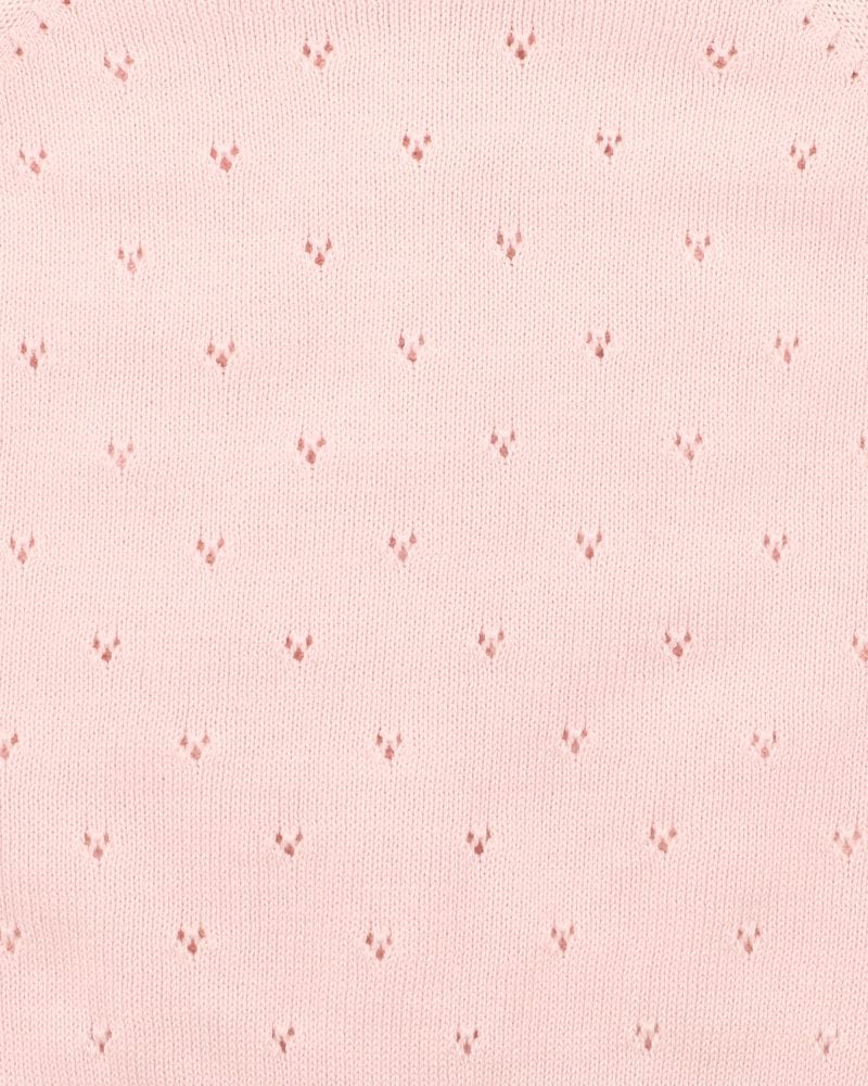 Bebe by Minhaha Girls Jumper Girls Organic Pink Pointelle Cardi