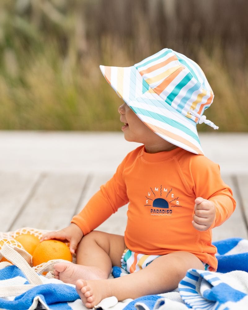Bebe by Minihaha Accessories Hats Luca Stripe Quick Release Swim Hat