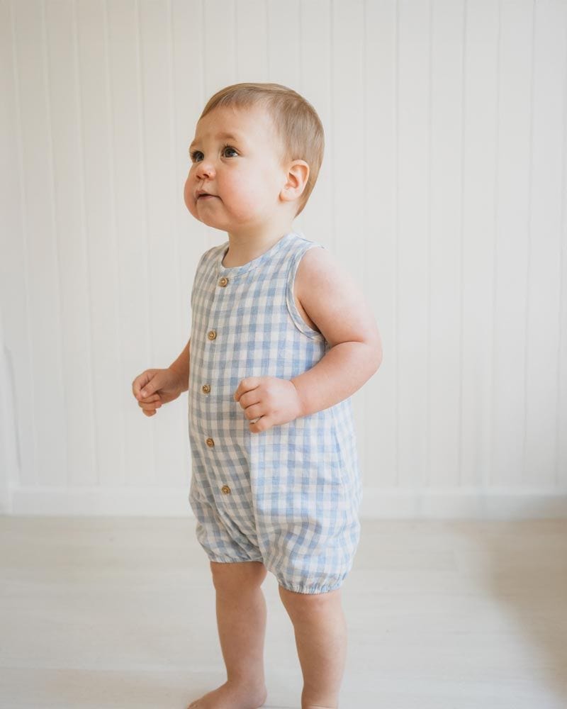 Bebe by Minihaha Boys All In Ones Axel Check Romper