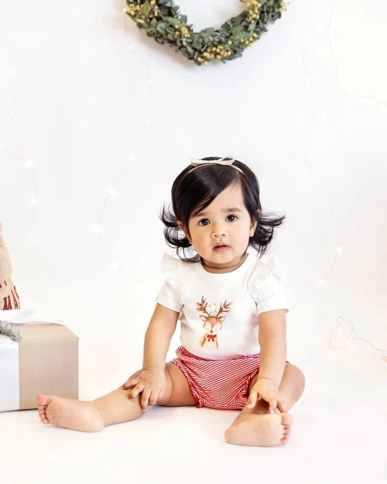 Bebe by Minihaha Boys All In Ones Festive Reindeer Bodysuit & Shorts Set